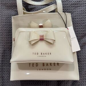 Ted Baker Ivory Small Tote Bag and Toiletry Bag NWT